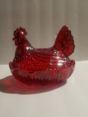 Ruby Red Hen On The Nest